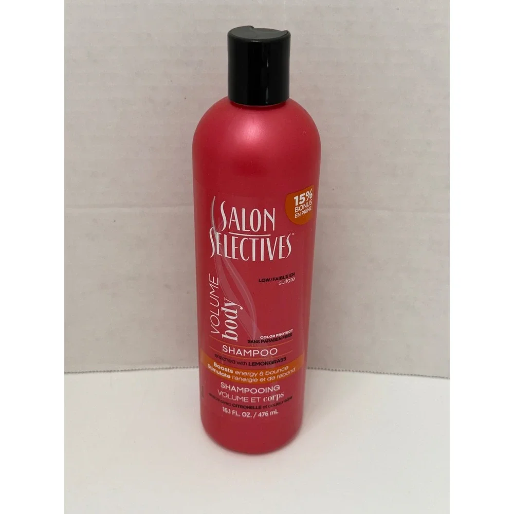 Salon Selectives Volume Body Shampoo Lemongrass Low Sulfate Paraben Free 16.1oz